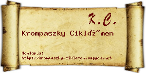 Krompaszky Ciklámen névjegykártya